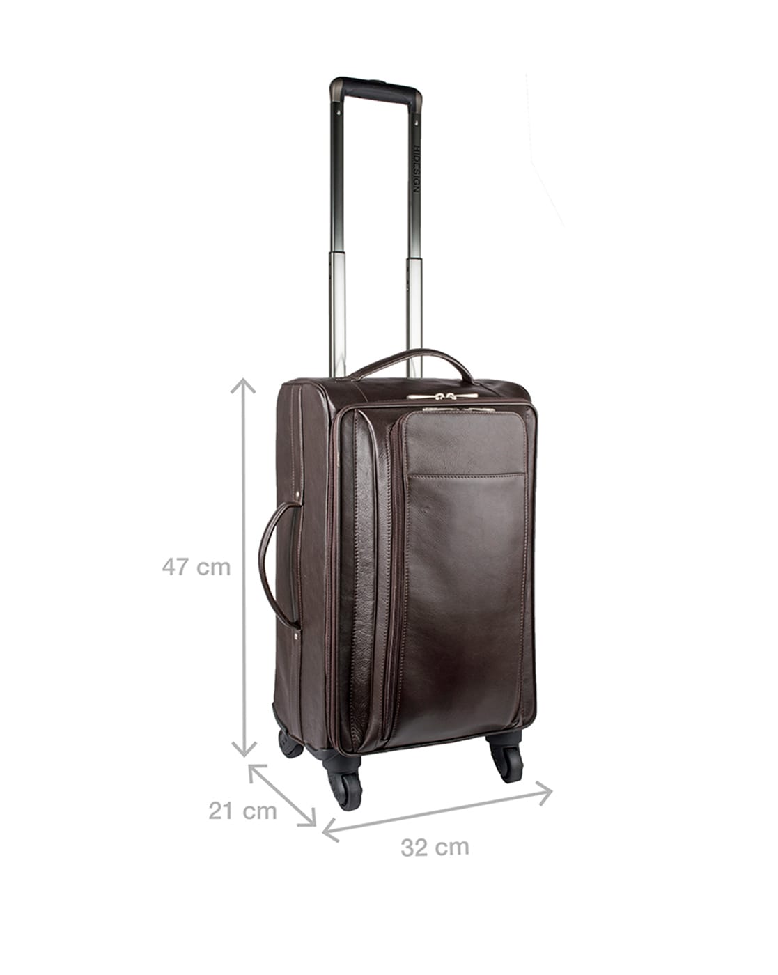 Teakwood ABS Small Trolley Bag - Grey – Teakwood Leathers