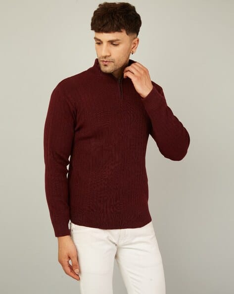 Ribbed Pullover with Full Sleeves