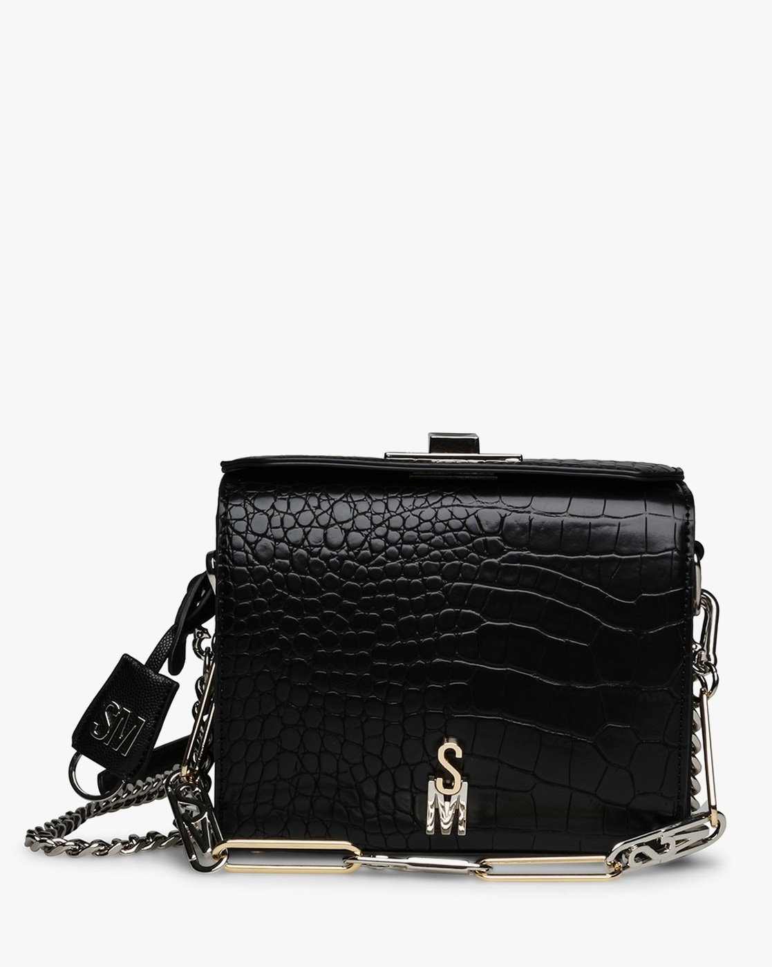 Steve madden outlet ladon black crocodile