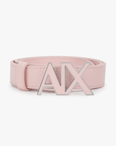 ARMANI EXCHANGE Sustainable Belt with Metal Logo Closure