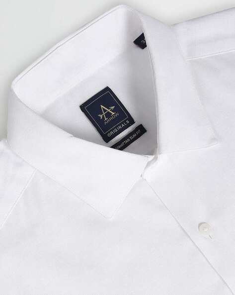 Price History of ARROW Manhattan Slim Fit Dobby Shirt from Ajio