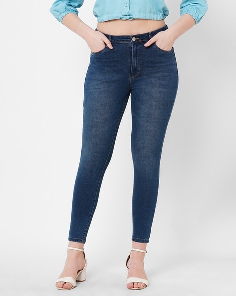 High Waist Ladies Cotton Navy Blue Jeggings, Casual Wear, Slim Fit at Rs  200 in Lucknow