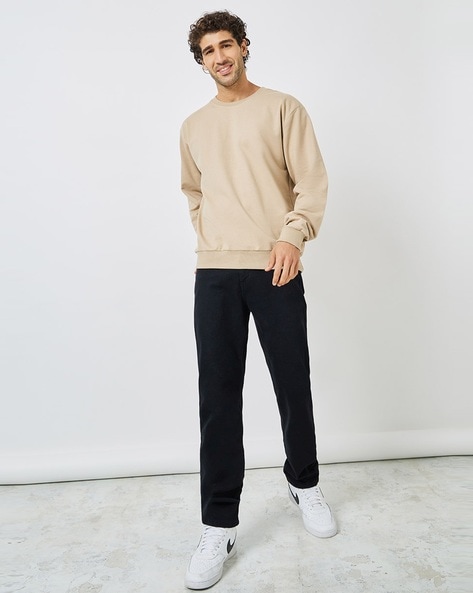 Beige sweatshirt outlet outfit