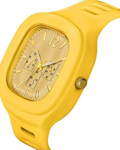 ANALOG ACETATE PNT★CORP YLW / L Giordano Analog Wrist Watch for Men Stylish Metal Strap with