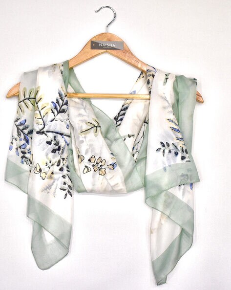 Floral Print Stole with Thin Border Price in India