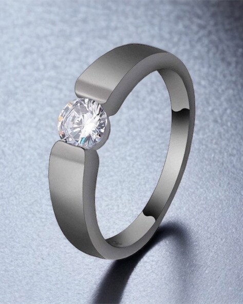 A. Jaffe Emerald Cut Diamond East West Half Bezel Engagement Ring Setting  in White Gold | MESEC2342/150-14KWG | Borsheims