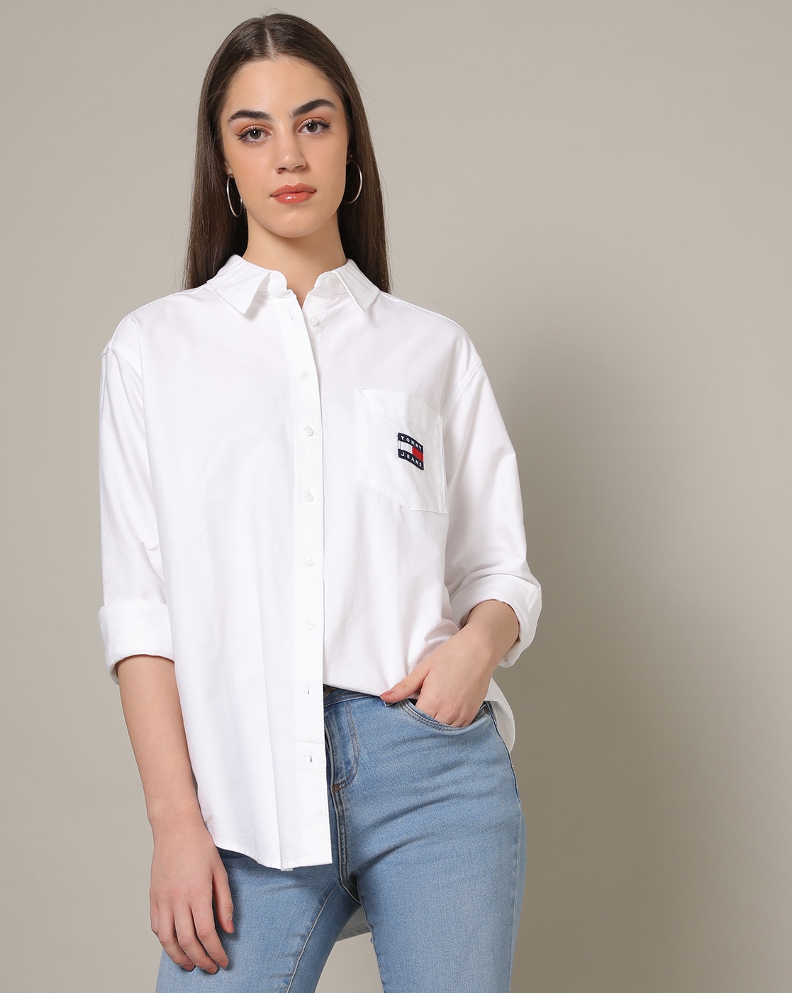 Buy White Online for by Women TOMMY HILFIGER Shirts