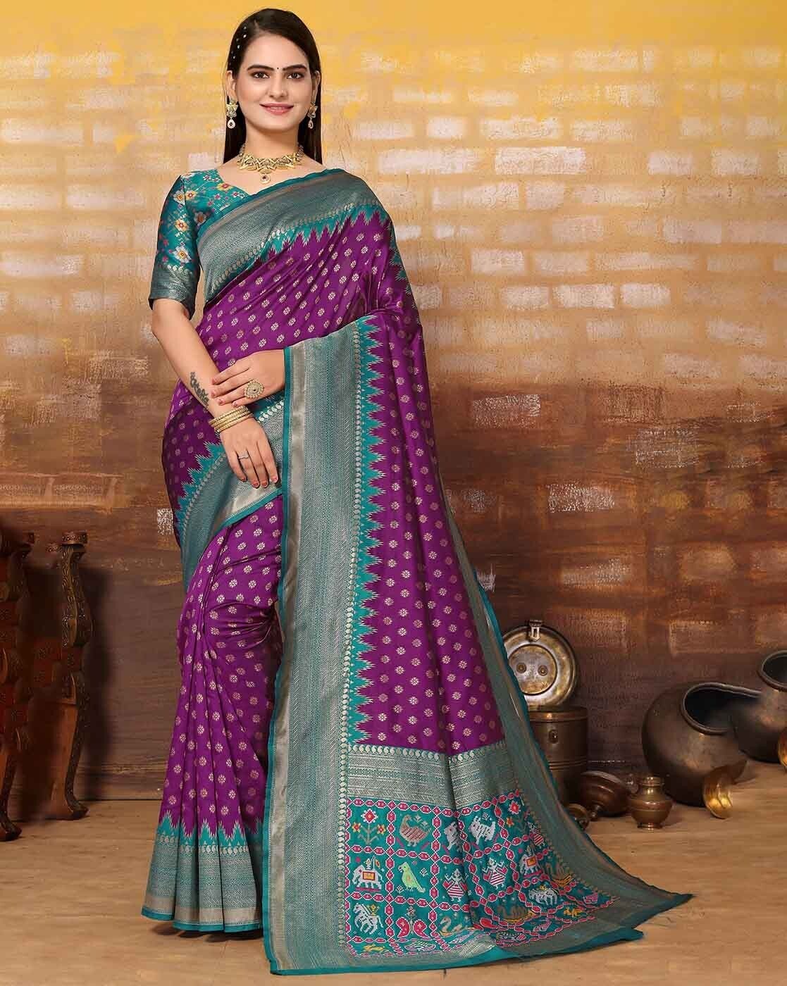 Indian Ethnic Co Ajrakh Hand Block Printed Linen Saree – THE INDIAN ETHNIC  CO.