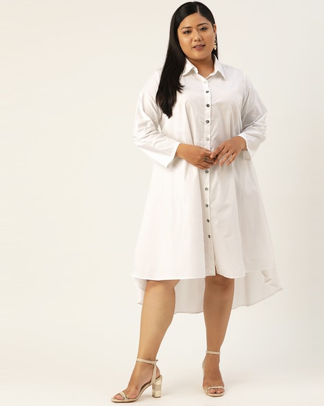 Hi low shirt dress plus outlet size