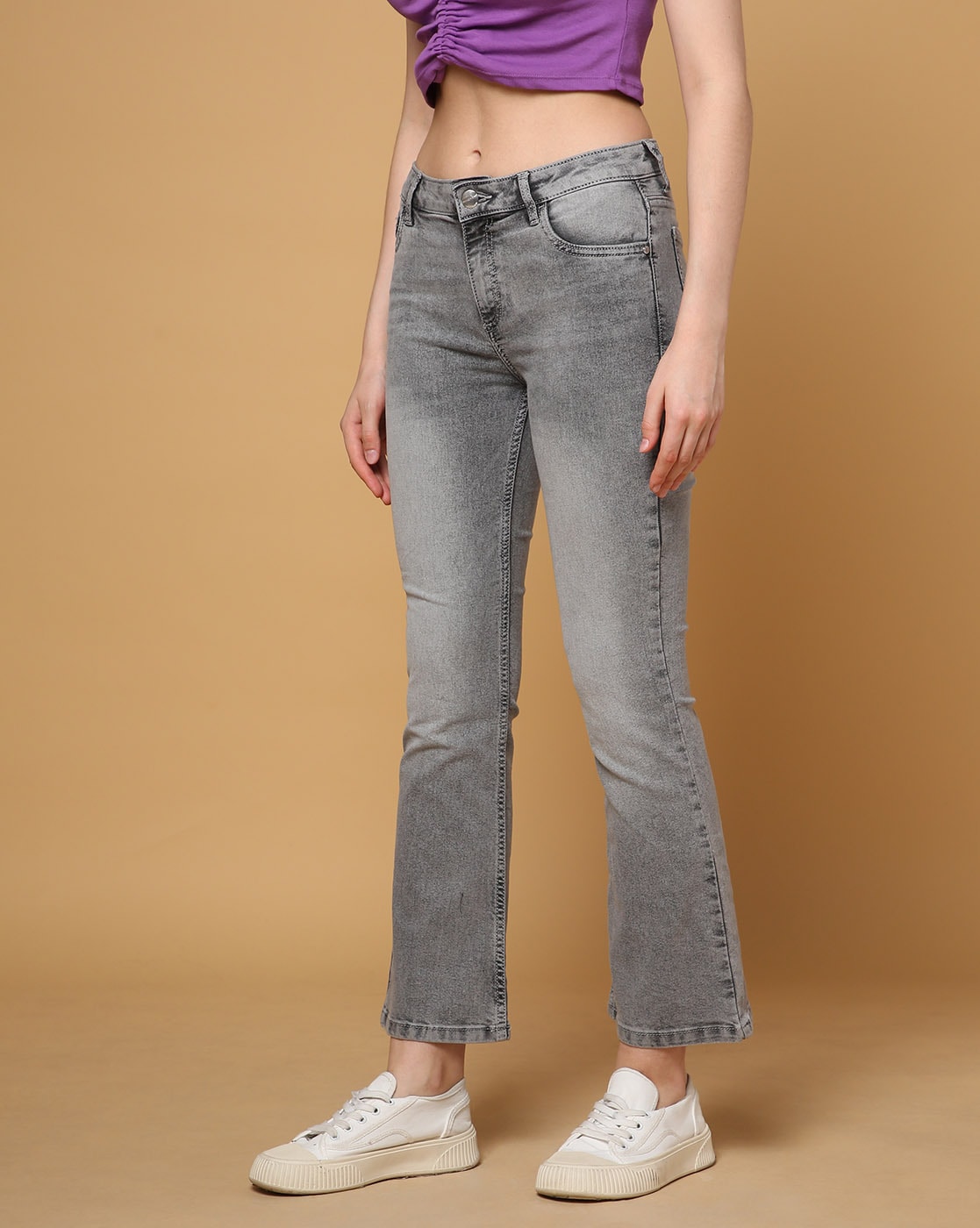 Buy Grey Jeans & Jeggings for Women by FREEHAND Online