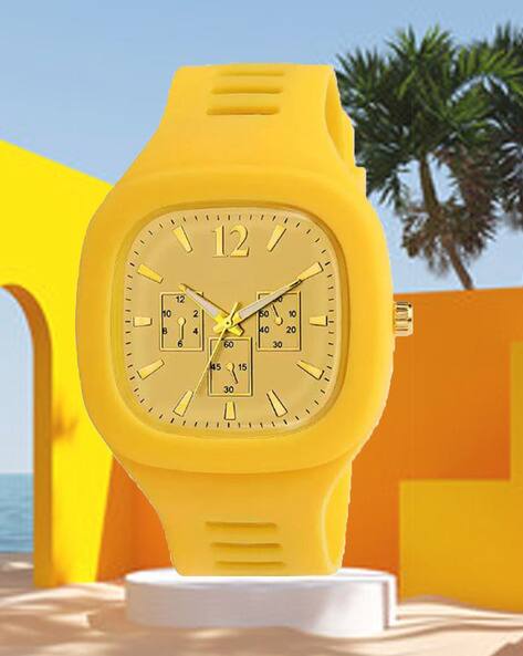 ANALOG ACETATE PNT★CORP YLW / L Buy Yellow Watches for Men by AXXTITUDE Online | Ajio.com