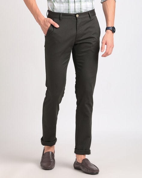 Buy Charcoal Grey Trousers & Pants for Men by HENCE Online | Ajio.com