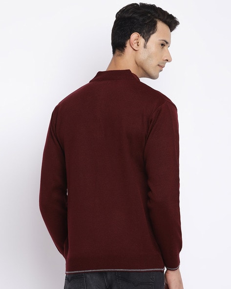 Maroon colour sweater sale