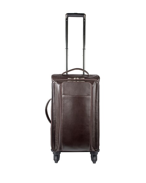 Leather discount trolley bags