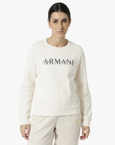 Buy White Sweatshirt Hoodies for Women by ARMANI EXCHANGE Online