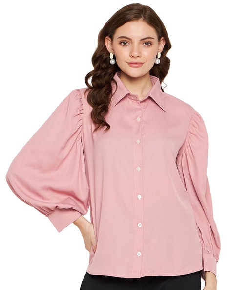 Buy Pink Shirts for Women by FASHFUN CLOTHING Online