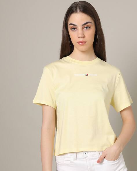 tommy hilfiger women's yellow top