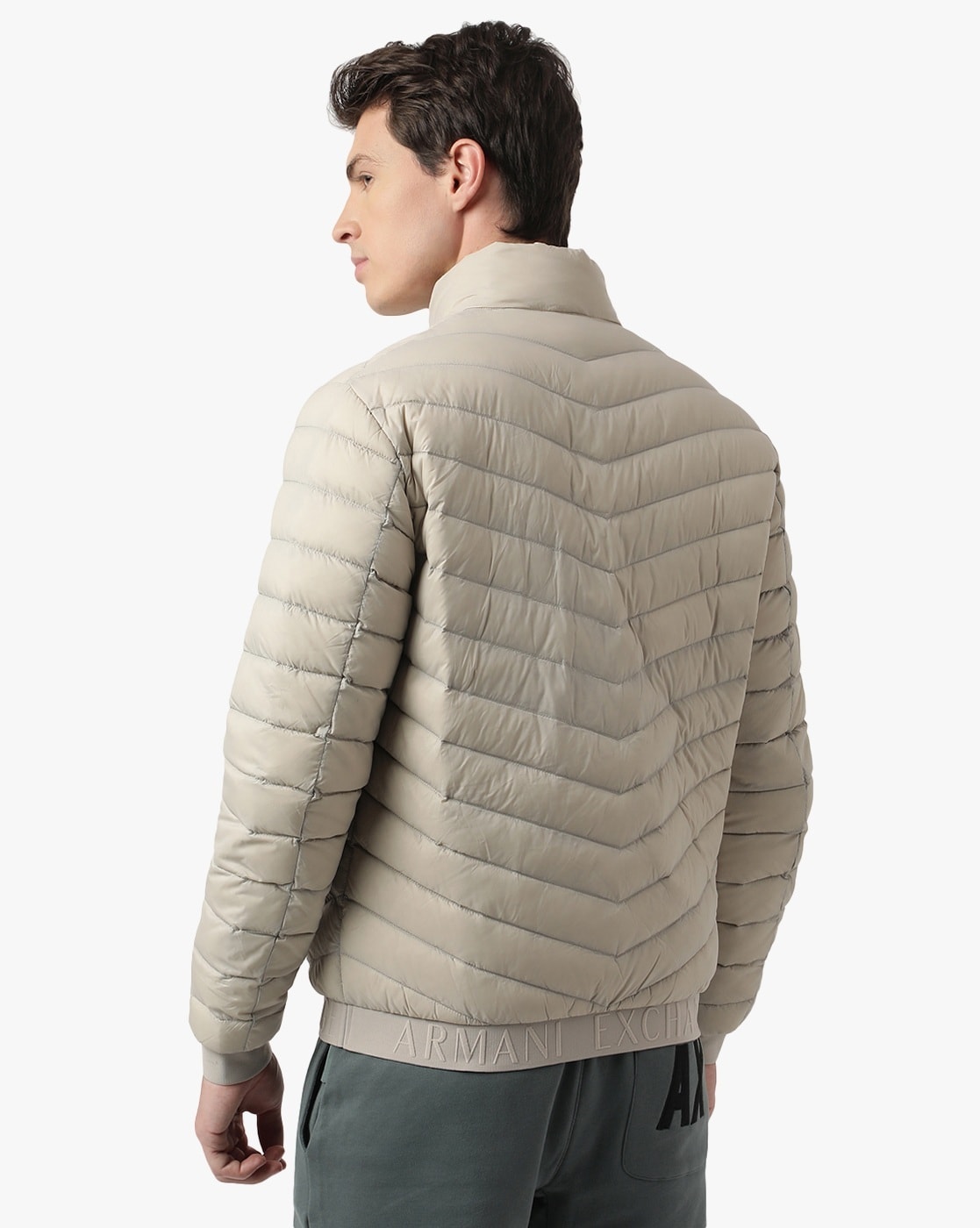 Armani Exchange Icon Period Padded Jacket - White | Editorialist