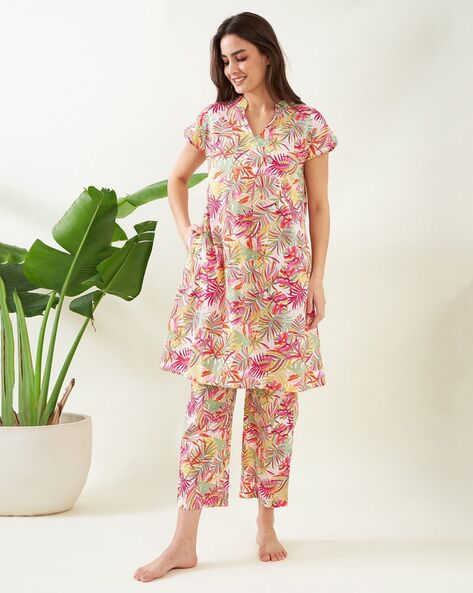 Tropical print online pyjamas