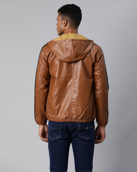 Women's Zara Leather jacket, size 40 (Brown) | Emmy