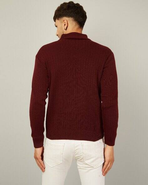 Ribbed Pullover with Full Sleeves