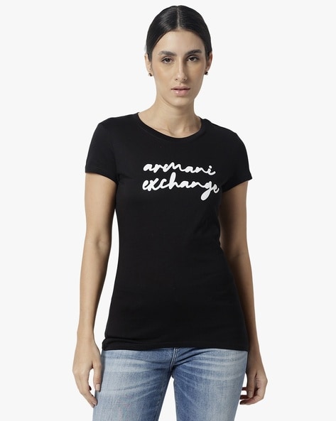 Buy Black Tshirts for Women by ARMANI EXCHANGE Online Ajio