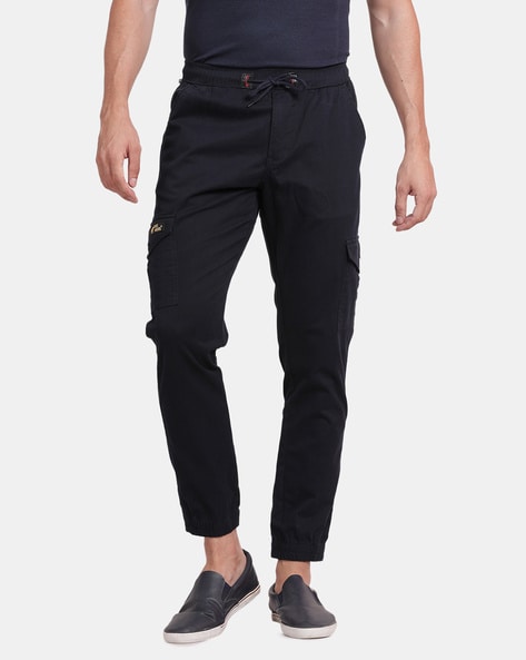 Men Baggy Fit Flat-Front Cargo Pants