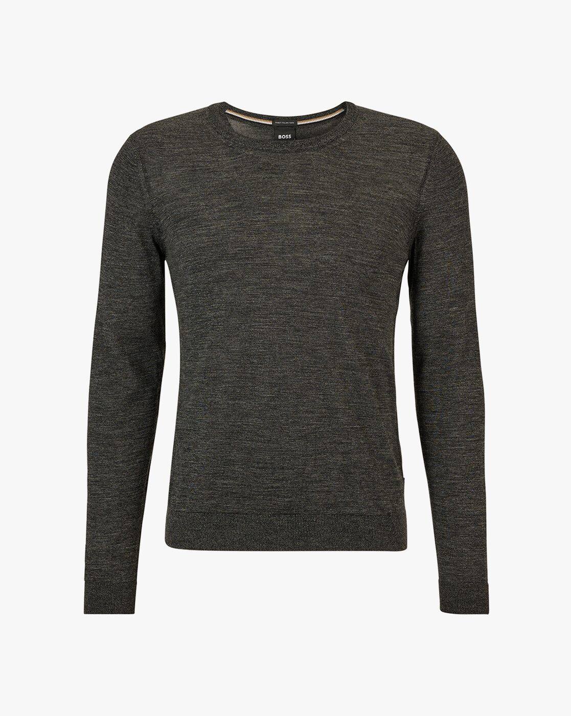 Buy BOSS Virgin Wool Slim Fit Sweater Grey Color Men AJIO LUXE