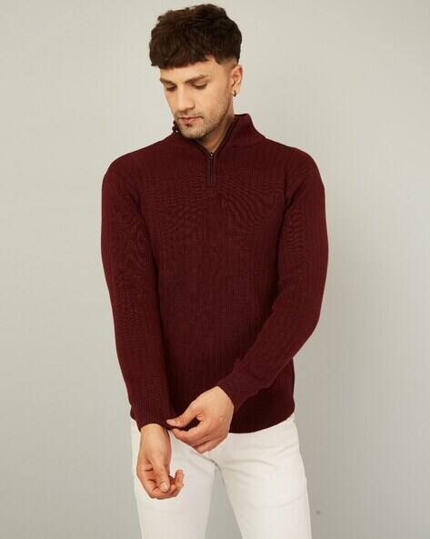 Ribbed Pullover with Full Sleeves