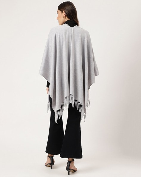 Women Poncho with Tassels Price in India