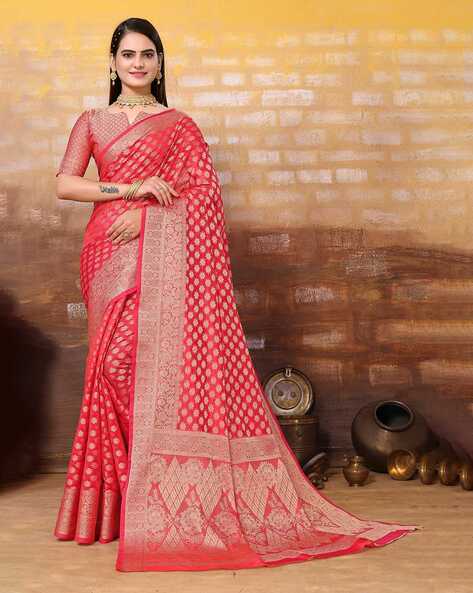 Buy Red Sarees for Women by Indie Picks Online