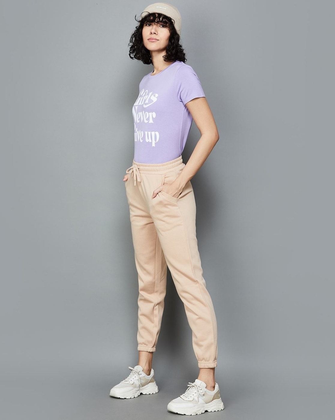 Buy Beige Trousers & Pants for Women by Ginger by lifestyle Online