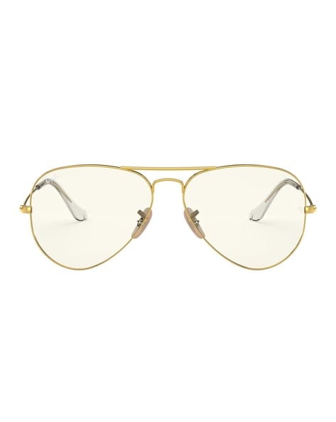 Ray ban aviator clear store lens glasses in gold