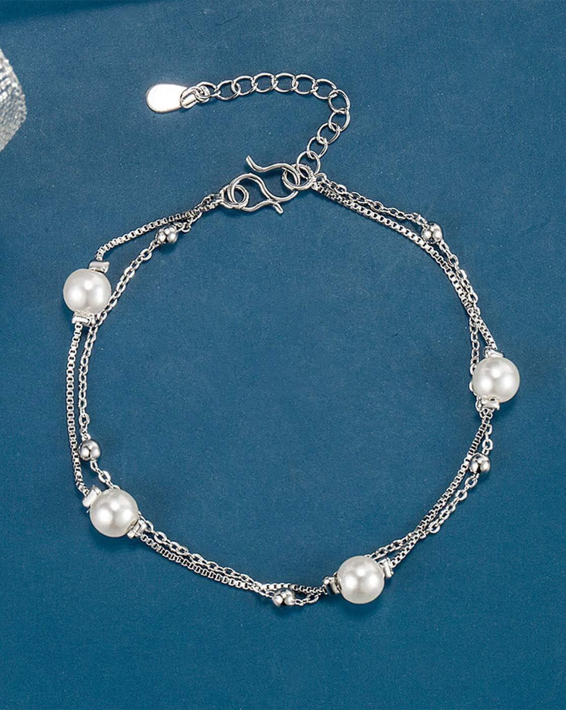 Sterling Gray Pearl Bangle LG | Denise Turner Jewelry