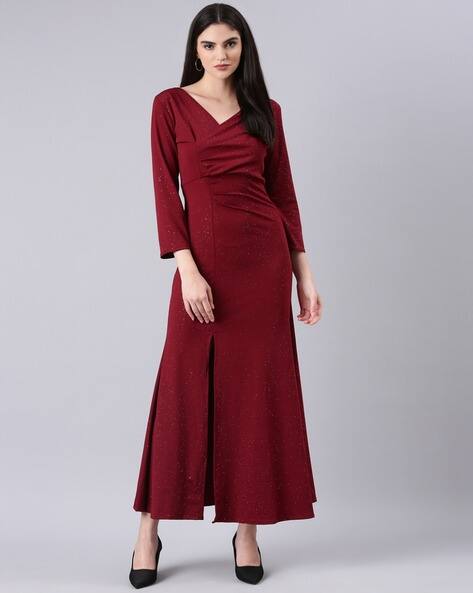 V-Neck Bodycon Dress