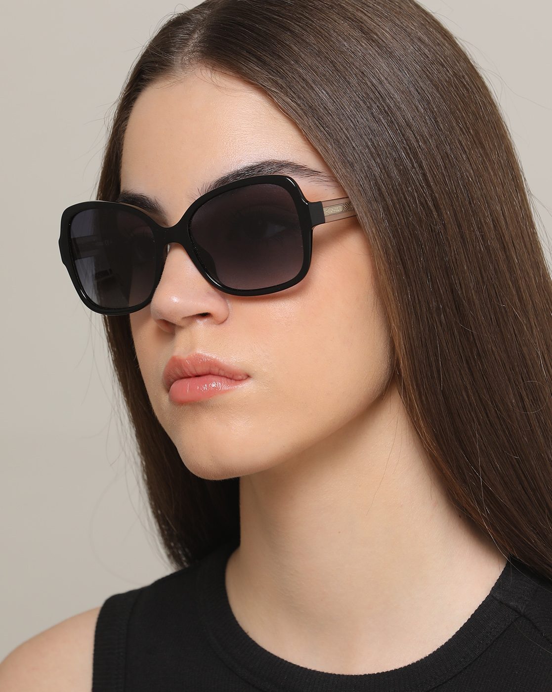 TB124 - Silver And Brown Aviator Sunglasses