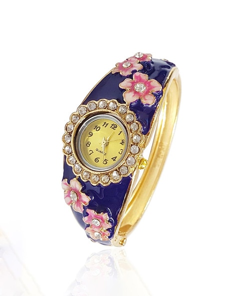 GetUSCart- Anne Klein Women's Gold-Tone Watch and Swarovski Crystal Bracelet  Set Japanese Quartz Alloy Strap, Rose, 4 (Model: AK/1470RGST)