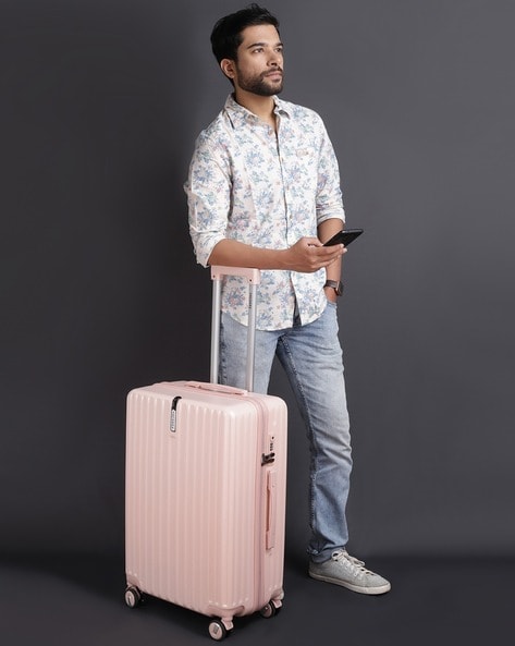 Pale cheap pink suitcase