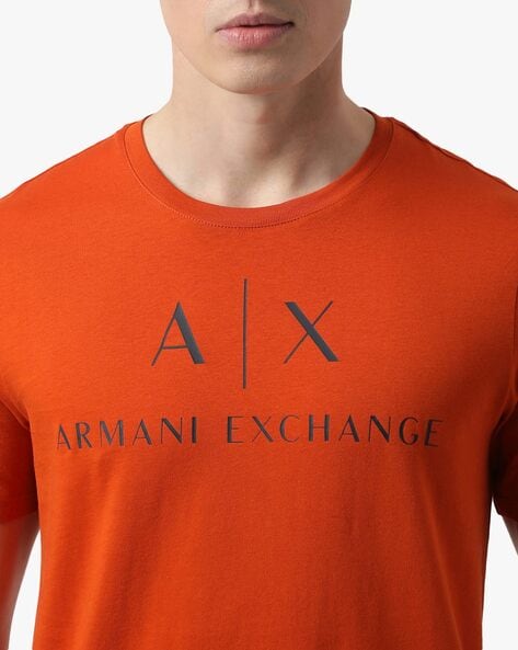 armani exchange orange shirt