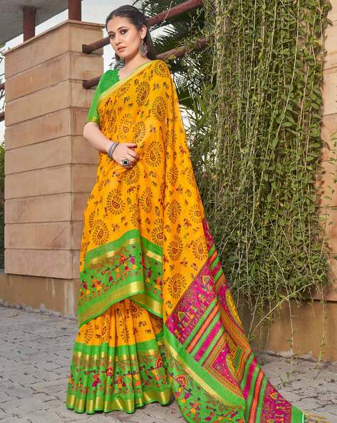 Buy Yellow Sarees for Women by Ri-wah Online