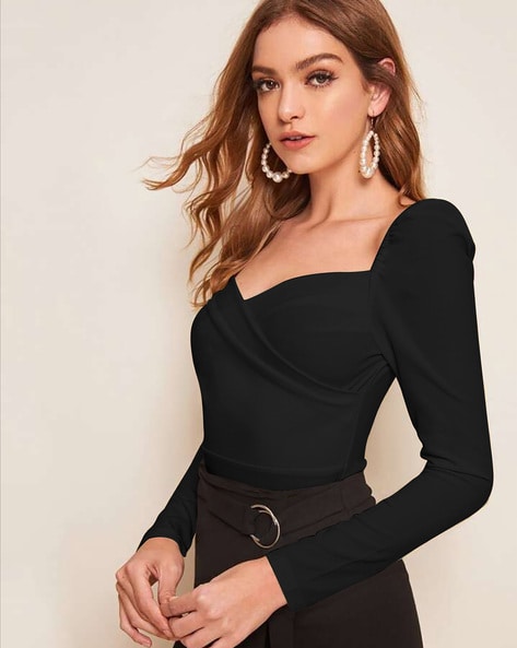 Buy Black Tops for Women by DREAM BEAUTY FASHION Online