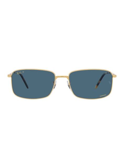 Ray-Ban 0RB37179196S257 Unisex Polarized Blue Lens Rectangle Sunglasses