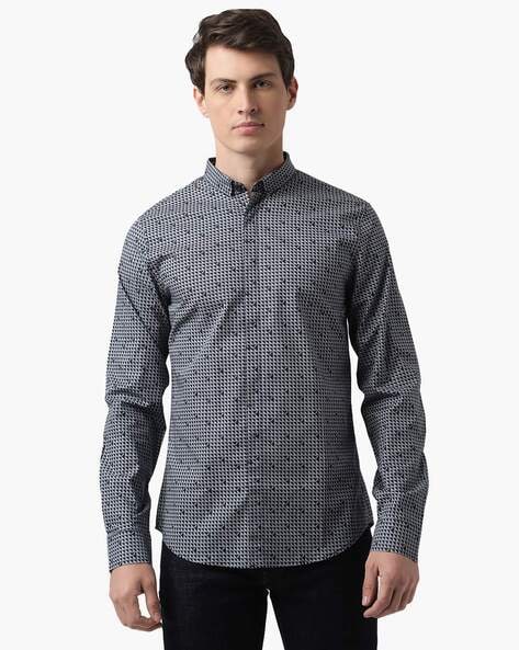 Armani black 2024 shirt slim fit