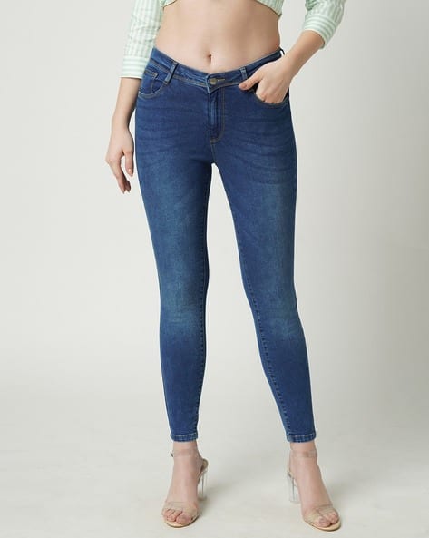 Women Light-Wash Super Skinny Jeans