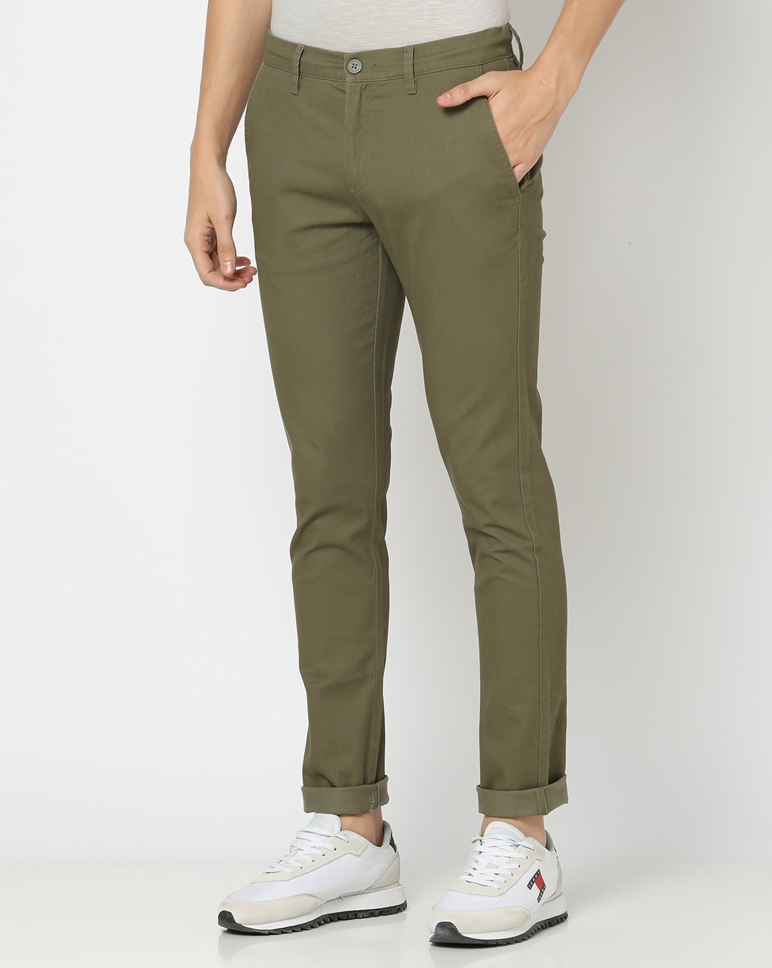 Buy Olive Green Trousers & Pants for Men by JOHN PLAYERS Online