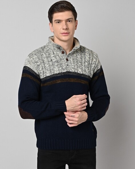 Buy Navy Blue Sweaters Cardigans for Men by DUKE Online Ajio