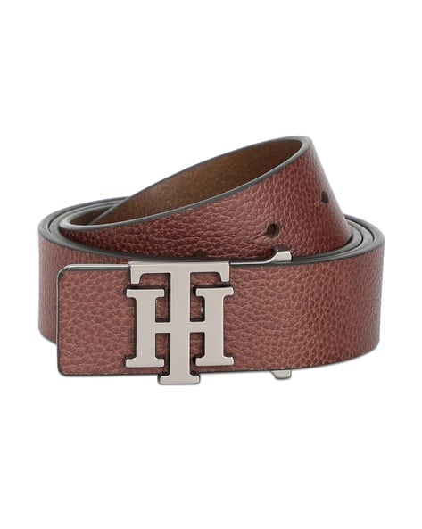 TOMMY HILFIGER Men Genuine Leather Belt with Buckle Closure