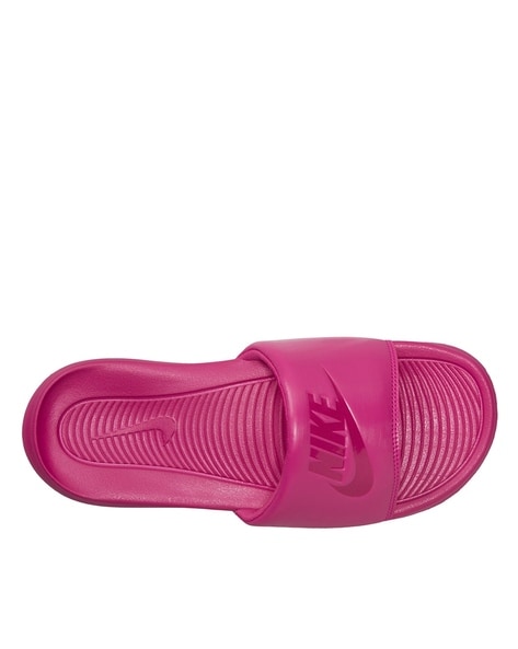 Pink nike 2024 slides womens