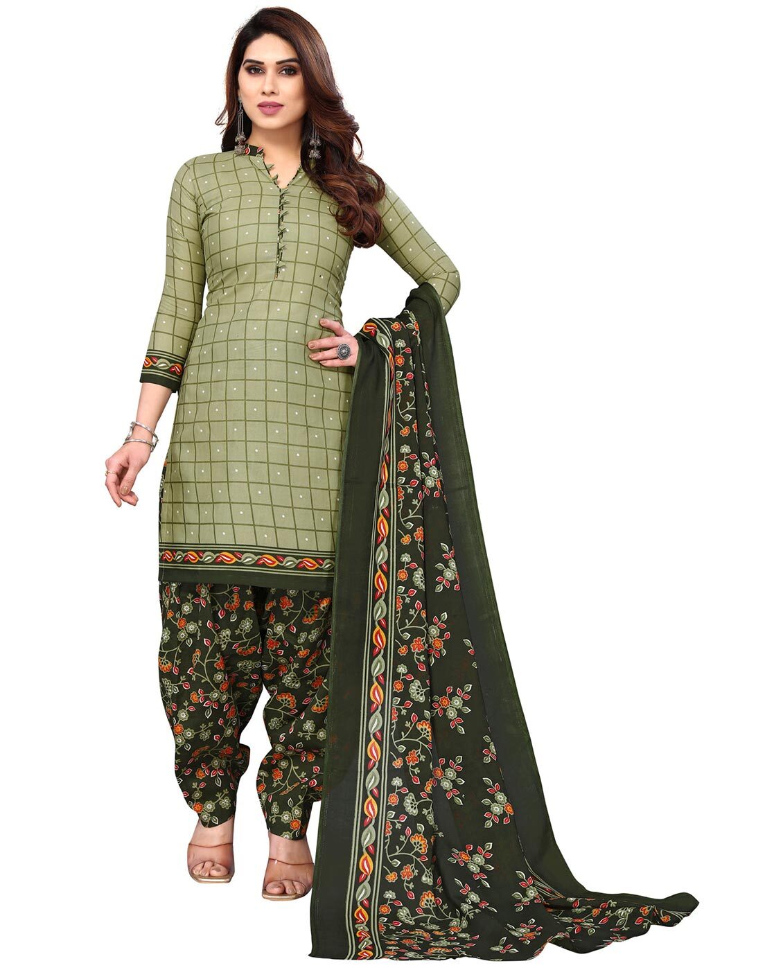 Churidar dress material on sale design