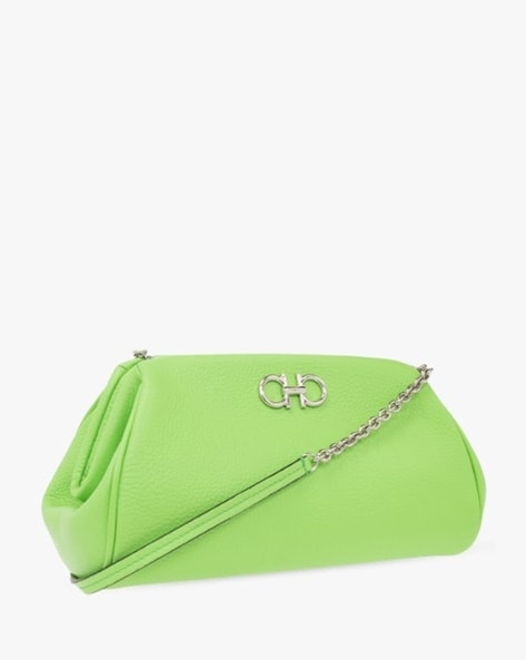 ALDO Ldo Structured Foldover Clutch Bag In Lime Green | Lyst